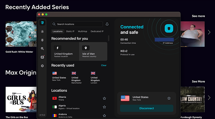 Surfshark unblocking HBO Max from The Netherlands